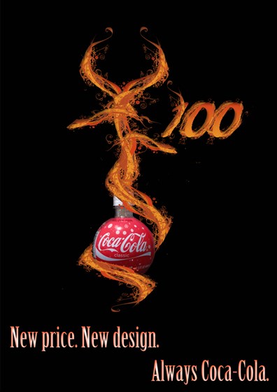 Posters: コカ・コーラの新しい値段キャンペーン